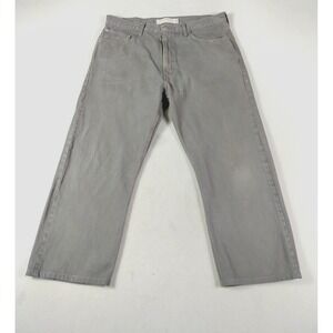 Levis Regular Fit Gray Denim Jeans Mens Straight Leg 505 37x24.5 Gray